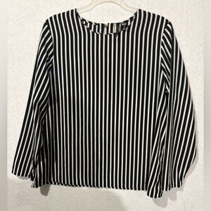 MING Suit Black & White Stripe Top Size XL
